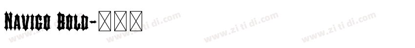 Navigo Bold字体转换